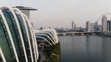 Impresionante-Película-Aérea-Del-Centro-De-Singapur