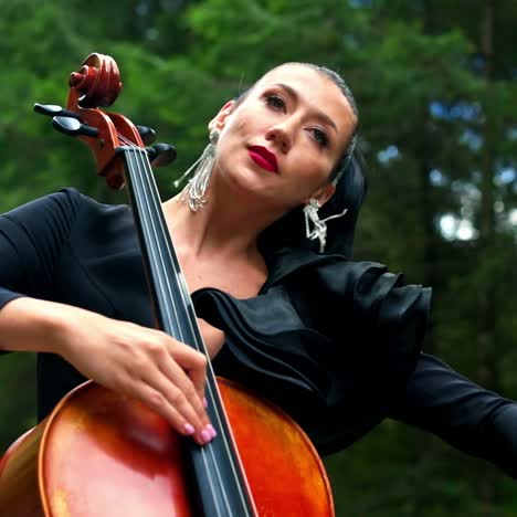 portrait of woman playing cello