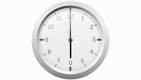 animated loop of a silver clock face on a white background