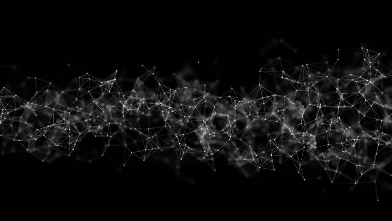 4k abstrakt loop futuristisk teknologibakgrunn med linjer og prikker