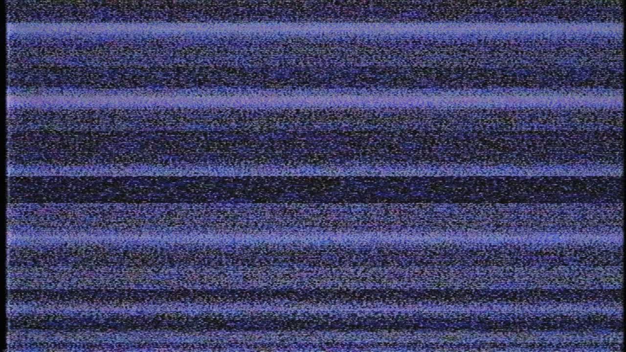 Retro VHS Static Noise and Horizontal Lines on Screen