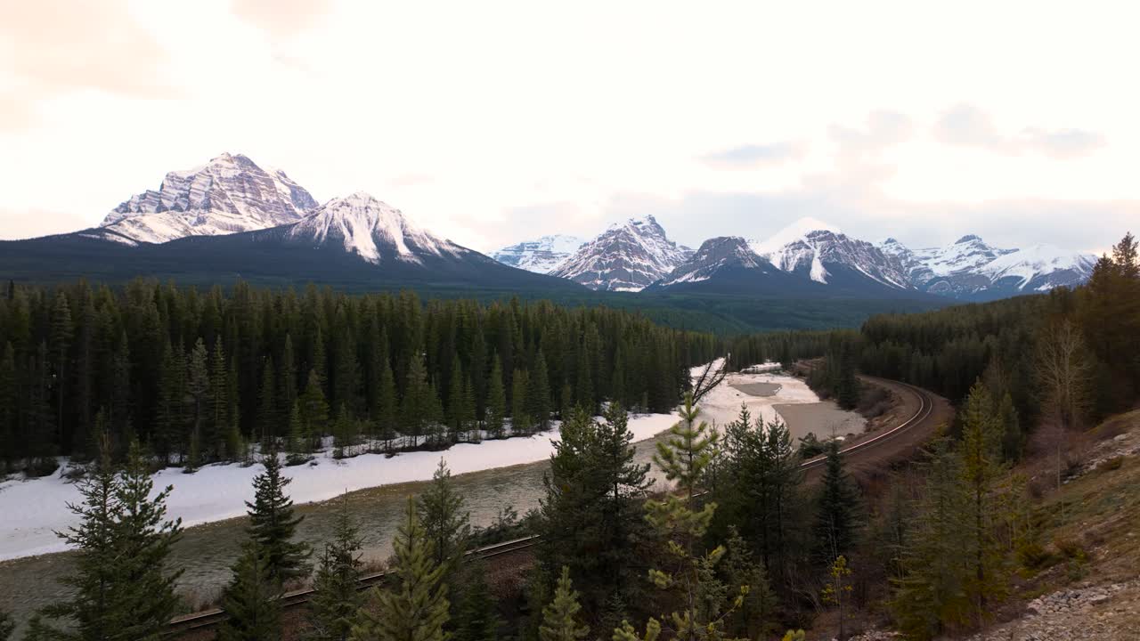 모란트 곡선 (bow valley, banff national park, 앨버타, 캐나다)