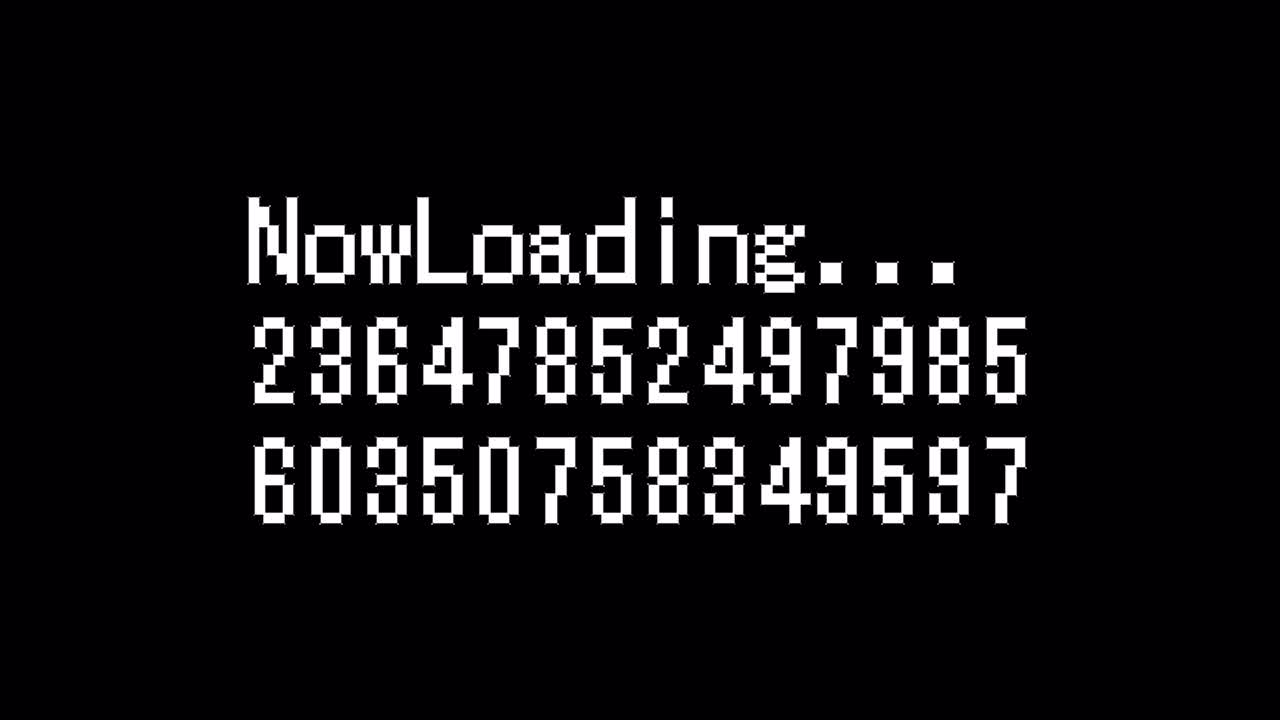 Random loading Text animation 1080p - 30 fps - Alpha Channel