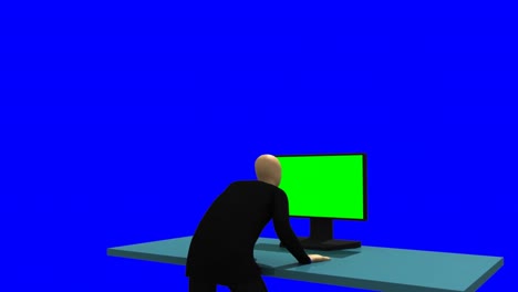 animated graphics showing a 3dman standing in front of a desktop