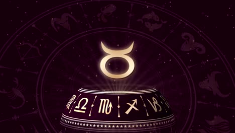 zodiac sign taurus and horoscope wheel