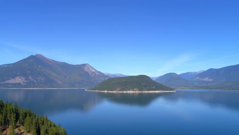 beautiful lake and forest on a sunny day 4k