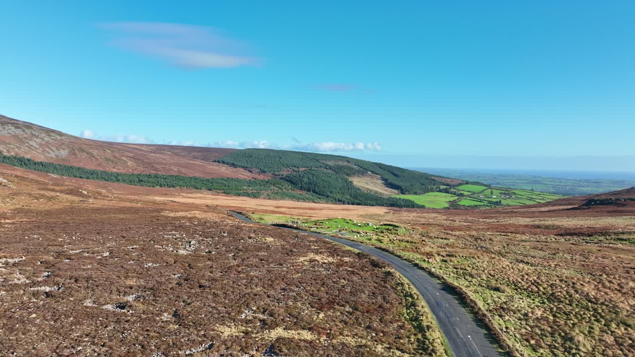 epic Ireland winding mountain road in winter Comeragh Mountains Waterford