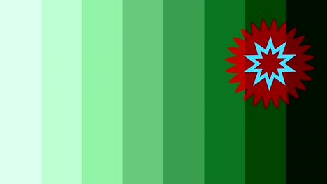 diseño gráfico que gira en el lado derecho de arriba hacia abajo cambiando de color.
