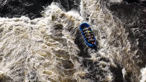 White-water-raft-on-rapids-aerial