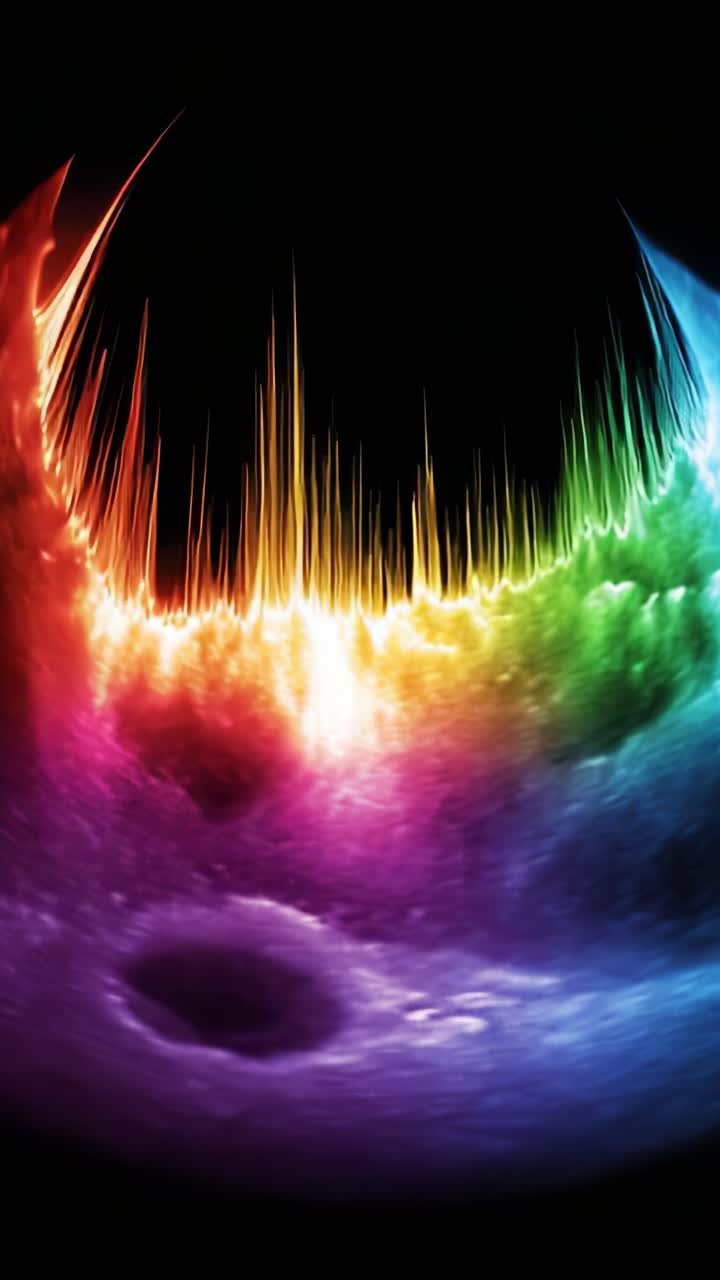 A Vibrant Spectrum of Colorful Waves and Patterns Generated in Abstract Art, Displaying Mesmerizing Visual Effects from a Dynamic Digital Creation