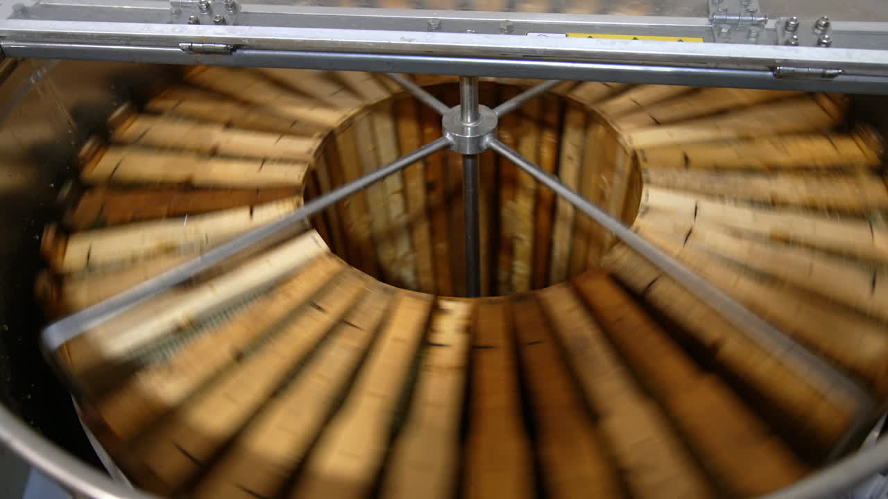 Honey Extractor in Action