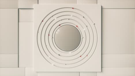 decoración de pared minimalista moderna con espejo