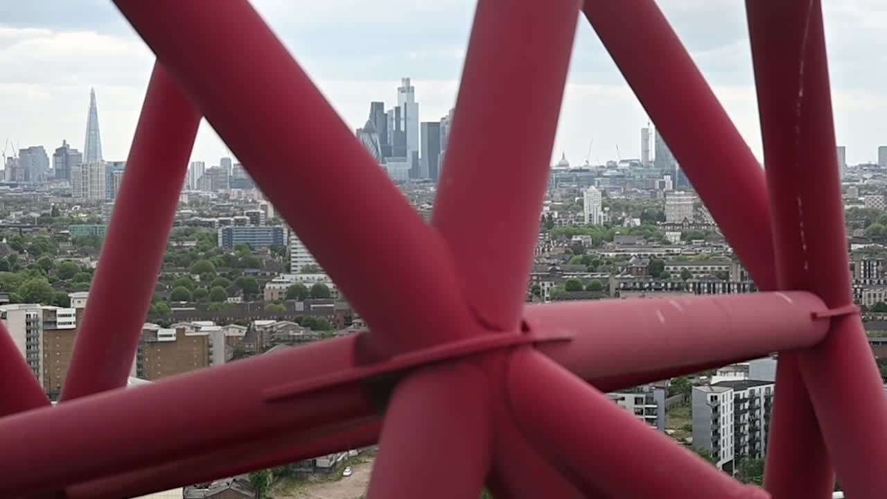 View into the City of London from West Ham, London Stadium, Stratford, United Kingdom