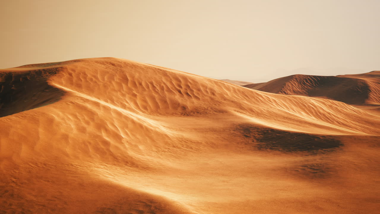 dunas de arena al atardecer en el desierto del sáhara en marruecos