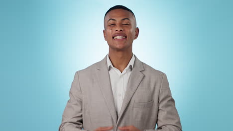 business, success and face of man in studio