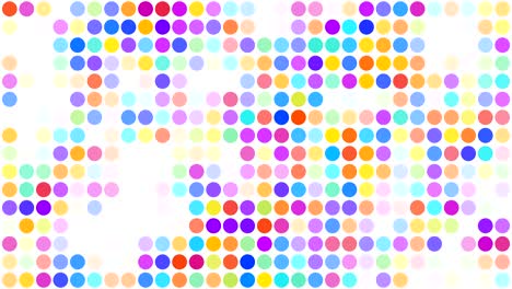 colorful dot flat style on white background, looped