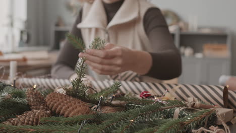 craftswoman working in shop