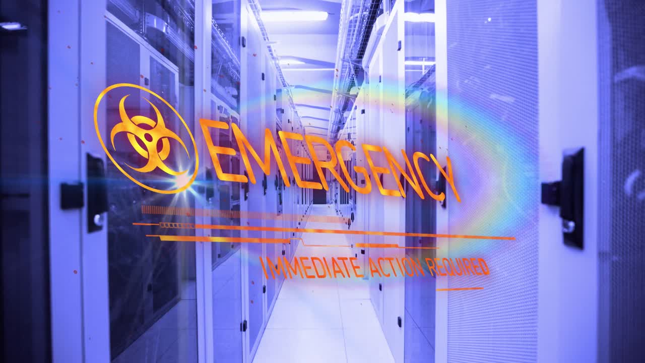 서버  ⁇ 에서 긴급 텍스트와 기호의 애니메이션