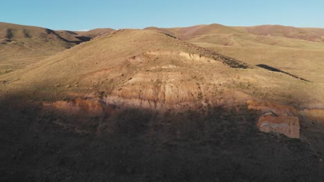 a pan over an interesting rock formation located east of denver