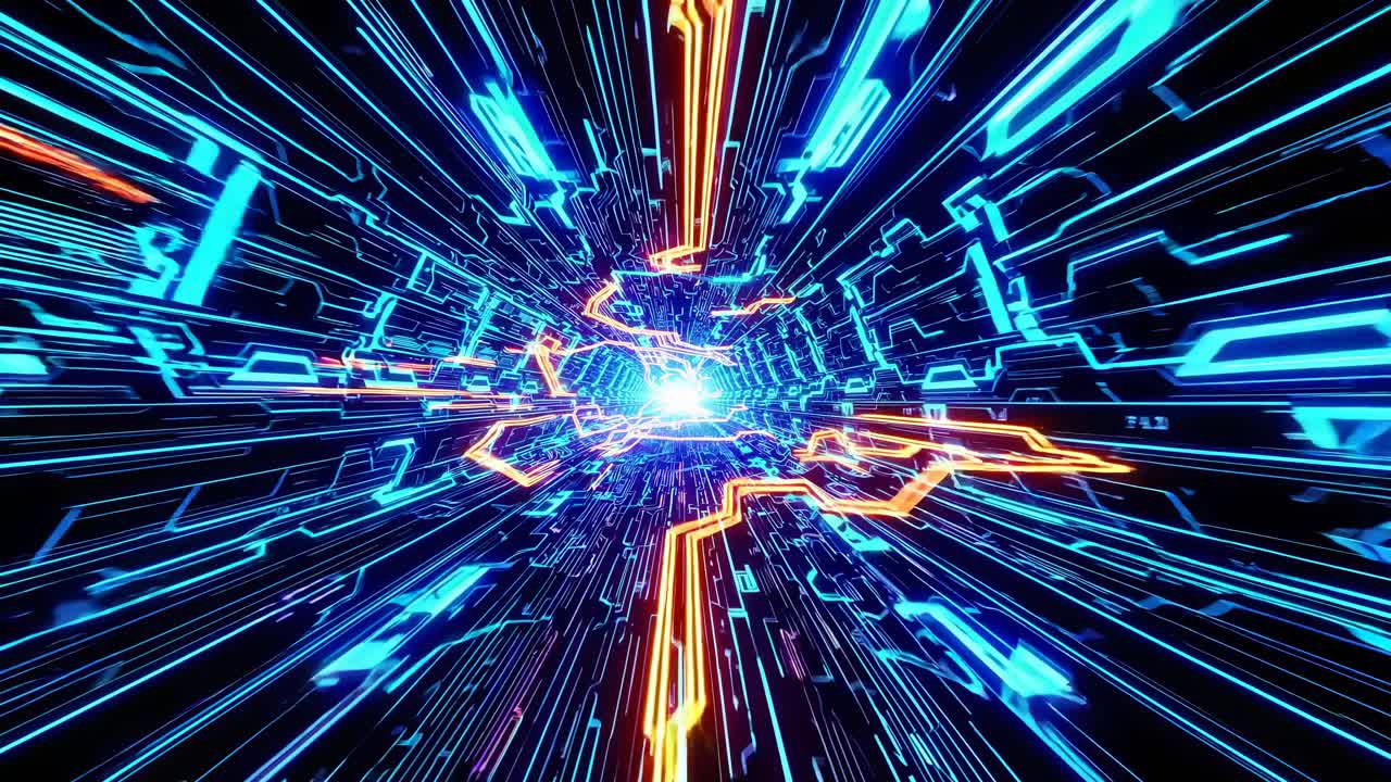 el túnel de neón cyberpunk