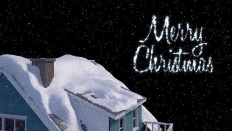 Animation-of-merry-christmas-text-over-winter-scenery