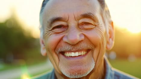 portrait of a happy senior man