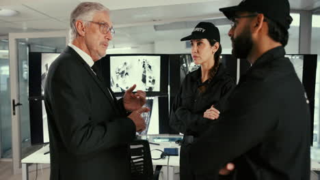 security guards in a control room