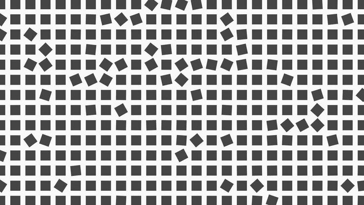 Gray rectangular blocks on white background. Abstract motion design animation.