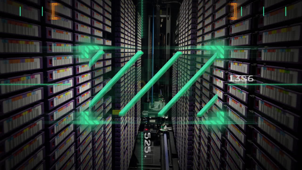 Animation of data processing over computer servers