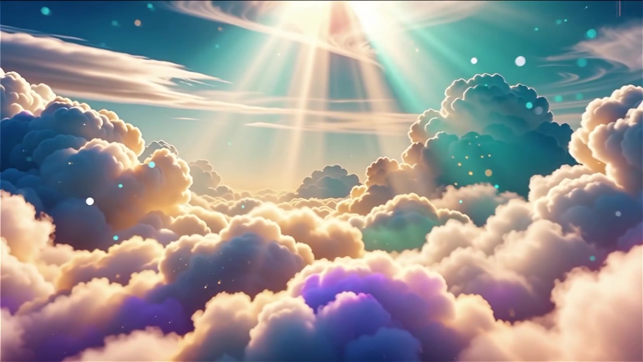 Christian Heavenly Light Worship Background