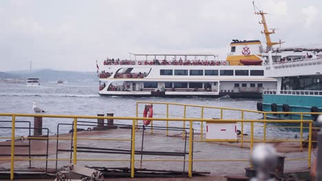 el ferry de estambul en el bósforo