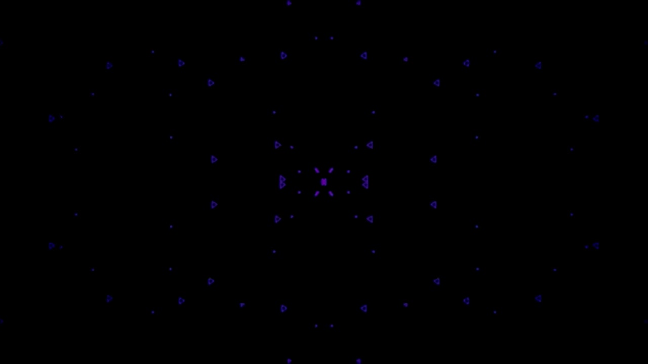 Abstract Geometric Pattern of Glowing Blue Dots on Black Background