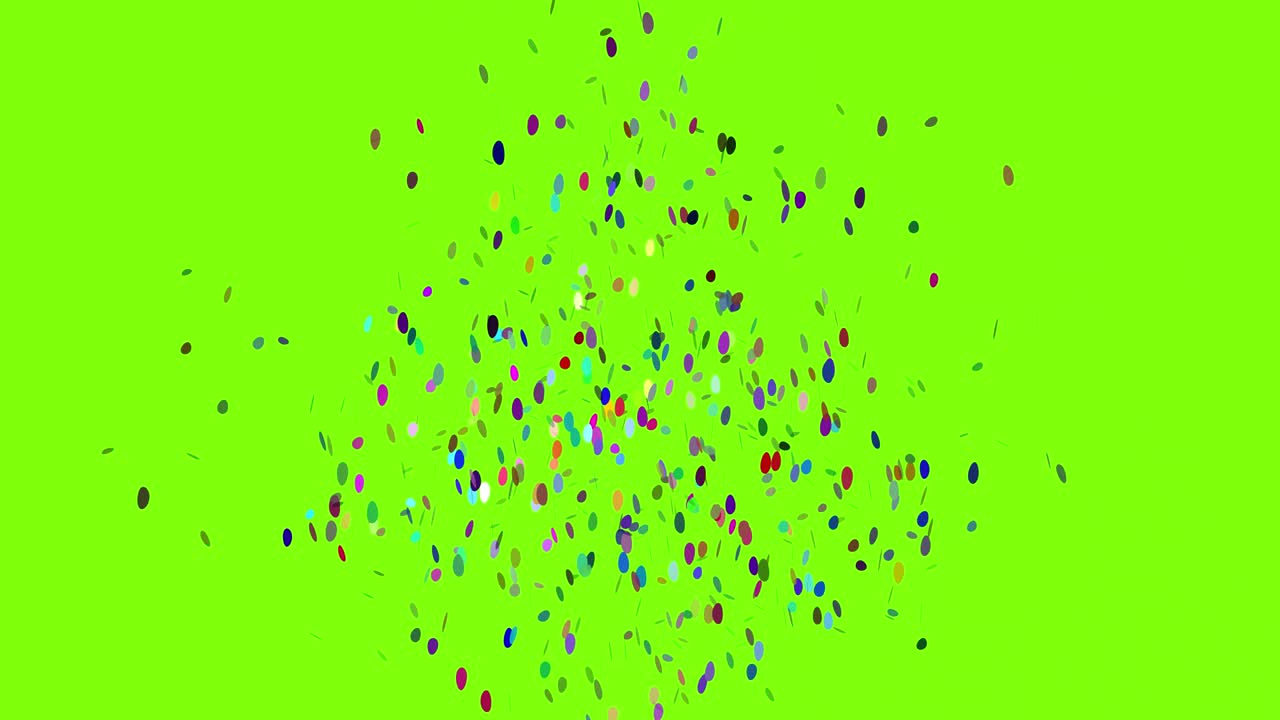 Confetti popper explosion and falling