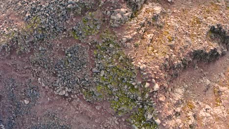 Top-Down-View-Over-the-Summit-of-La-Malinche-Mountain-Looking-at-the-Rugged-Terrain-While-Pulling-Away-Upward,-Mexico