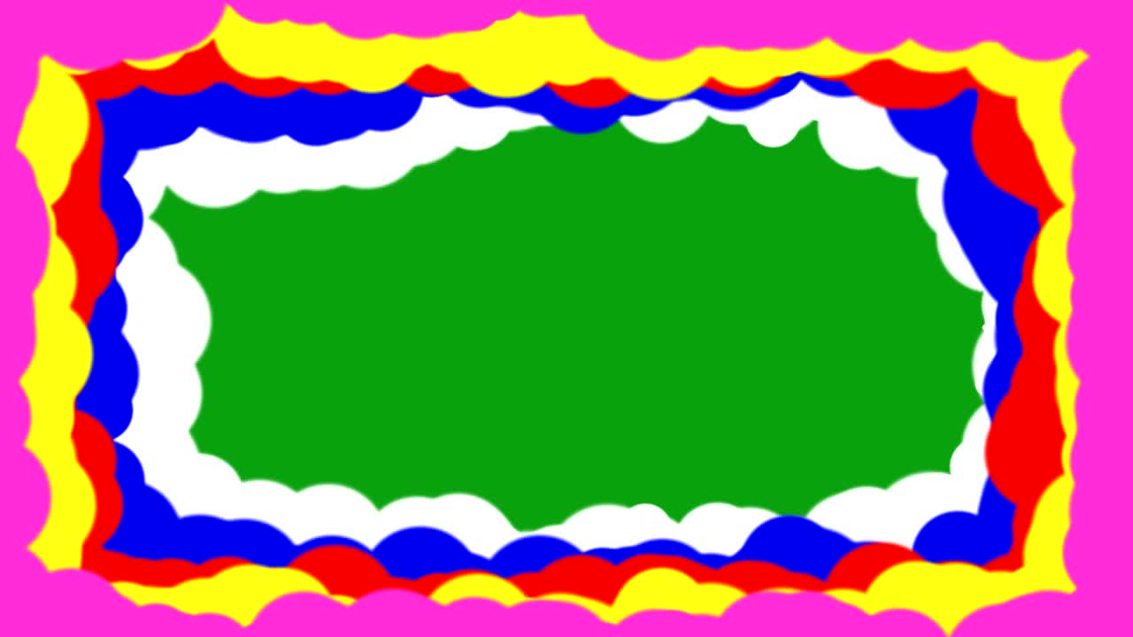nubes de color marco gráficos de movimiento con fondo de pantalla verde
