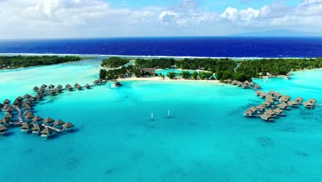 Droneshot-Hotel-in-Französisch-Polynesien-Bora-Bora
