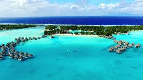 Droneshot-Hotel-In-Französisch-polynesien-Bora-Bora