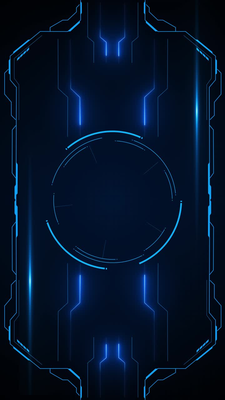 Hud blue futuristic elements virtual technology future frame background animation user interface hud