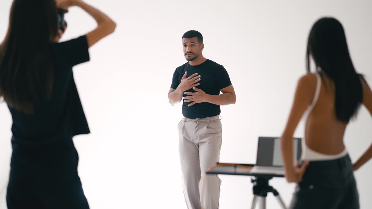 Fashion shoot in studio