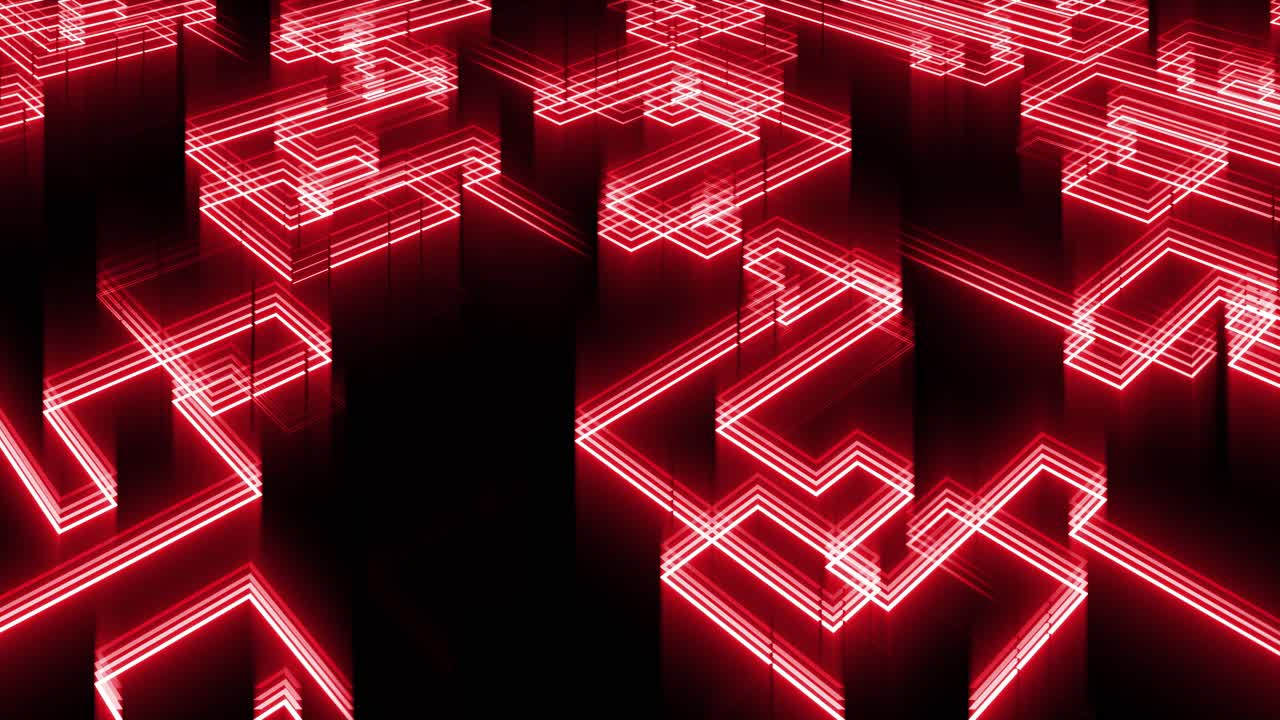 patrón geométrico de neón rojo