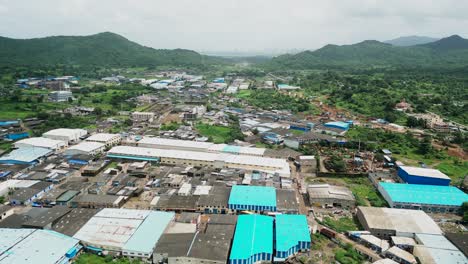 warehouse and industrial area in vasai village in mumbai in india