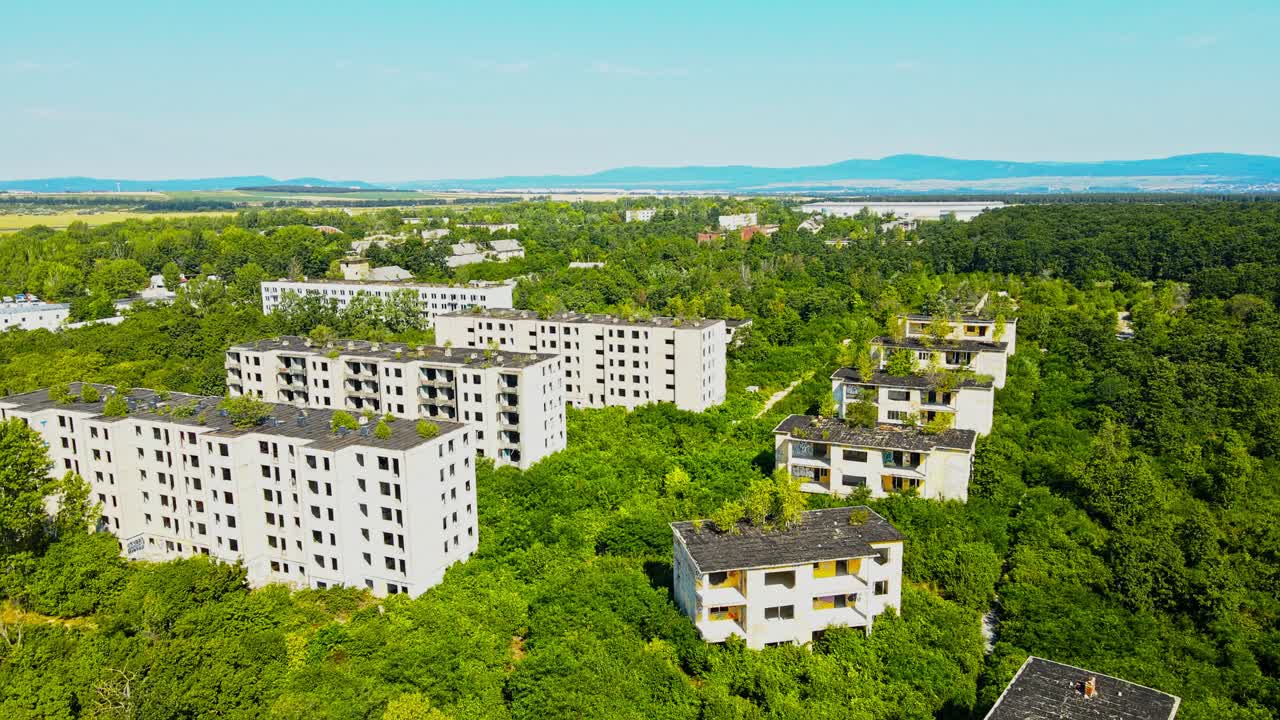 Aerial 4k drone footage of the village of Szentkir&aacute;lyszabadja in the Veszpr&eacute;m - Hungary