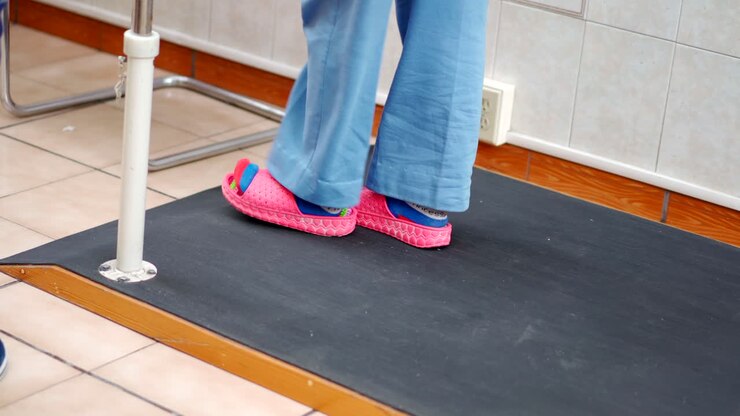 anziano nel centro pensionato di fisioterapia