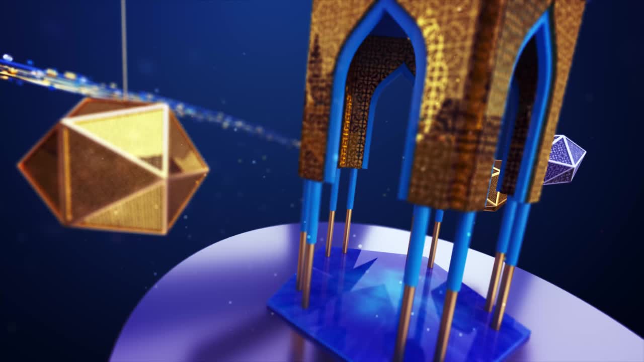 Holy Month of Ramadan greeting reveal animation