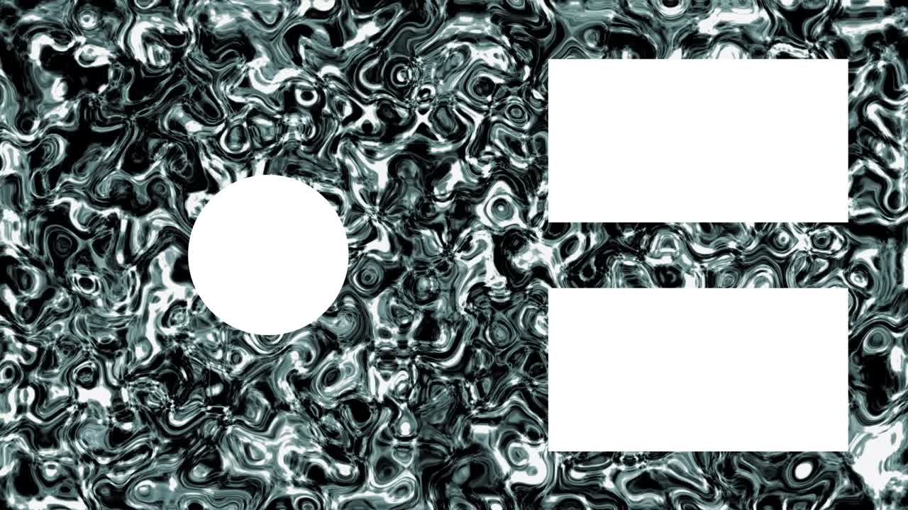 Motion graphics per schermata finale con metallo liquido in movimento