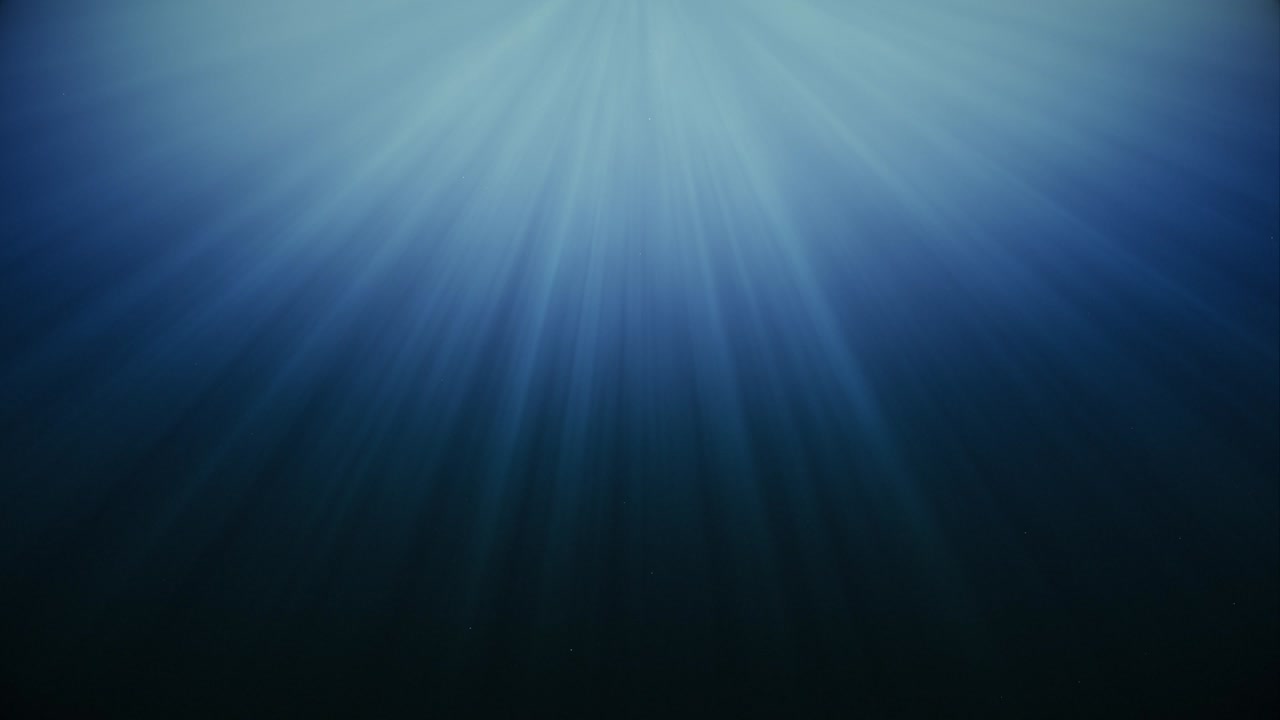 Deep Blue Underwater Abstract Ethereal Heavenly Light Rays Background Loop