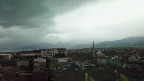 dynamic timelapse captured from a high vantage point in denizli, turkey