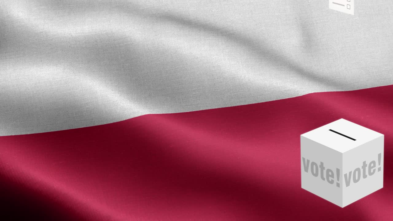 폴란드를위한 투표용지 선택 - 발 앞의 투표용지 - 선거 - 투표 - 폴란드의 발 - 폴란드 발 높은 세부 사항 - 국가 발 폴란드 파동 패턴 루프 가능한 요소 - 직물 질감과 끝없는 루프