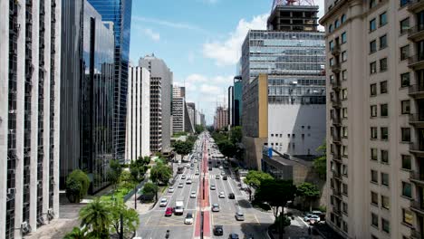 paulista avenue at downtown sao paulo brazil. tourism landmark.