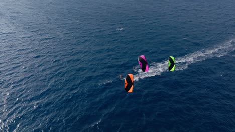 kiteboarding in the ocean